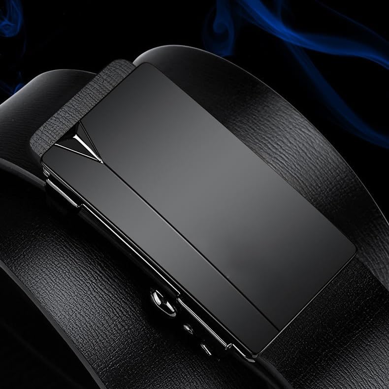 Belt Men's Leather Belt Automatic Buckle Belt Men's Business Belt(130cm)2
