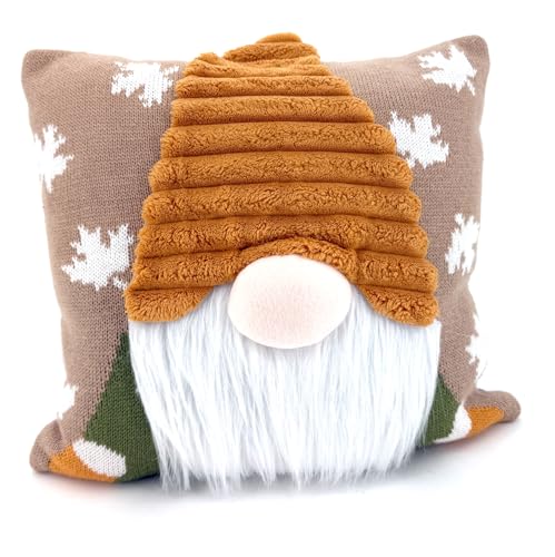 heimtexland Deko Kissen Herbst Winter Strickoptik Wichtel-Applikation...