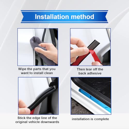 31.4Ft Car Door Seal Strip, Thickened Rubber Self Adhesive Double Door Rubber Edge Trim Seal Strip Gasket Weather Stripping Accessories for Bus Camper Boat RV Truck Doors by Lunwag - Used condition - Image 3