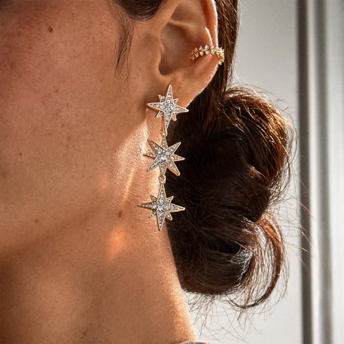 Jupiter Earrings - Gold/Pavé2