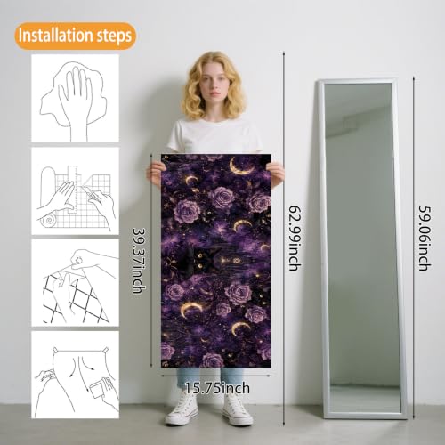 Image of Nuxovilar Gothic Cat Wallpaper Peel and Stick 12x18In PVC