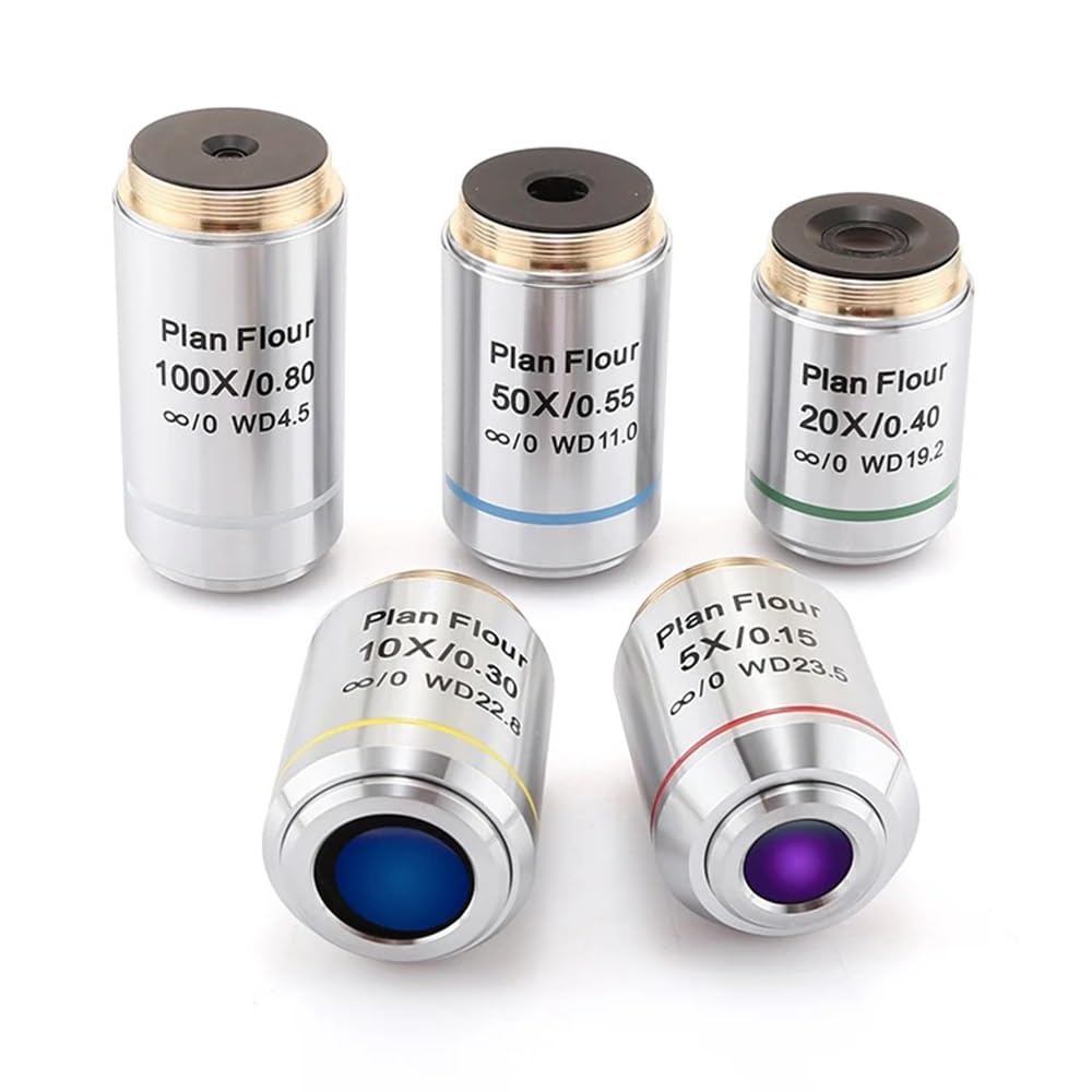 M26 Plan Flour Semi-apochromatic Objective Lens Long Working Distance Parfocal 60mm for Metallurgical Microscope(20X)