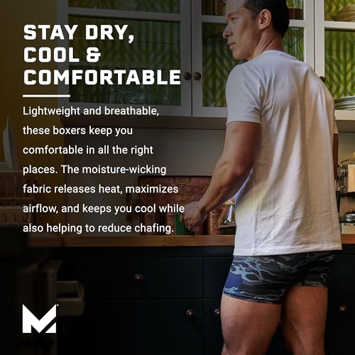 MISSION 5" Performance Jersey Boxer Briefs, Small - 2 Pack - Anti-Roll Waistband - Soft, Moisture-Wicking Fabric4