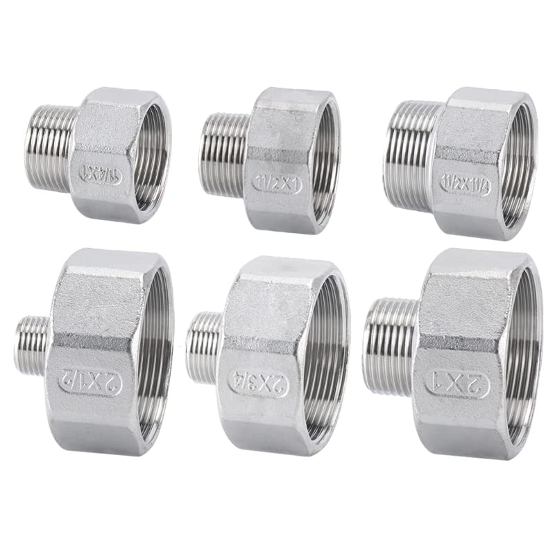 Raccord De Réduction En Acier Inox Réducteur Hexagonal En Acier Inoxydable 304 - Adaptateur De Tuyauterie DN40 Vers DN20 - Filetage Mâle/femelle