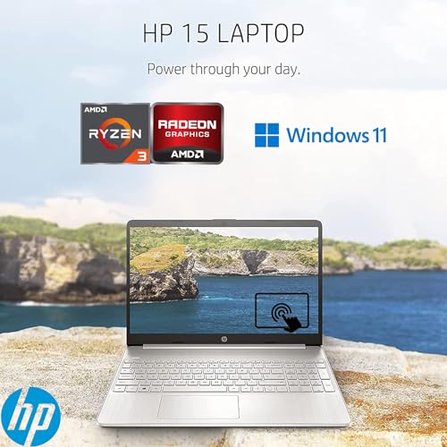 Image of HP Essential 15.6'' Touchscreen Laptop, AMD Ryzen 3 3250U Processor, 32GB RAM, 1TB SSD, HD Display, Backlit Keyboard, Windows 11 Pro, Type-C, Wi-Fi, Bluetooth, HDMI, w P500 SSD Bundle, Silver