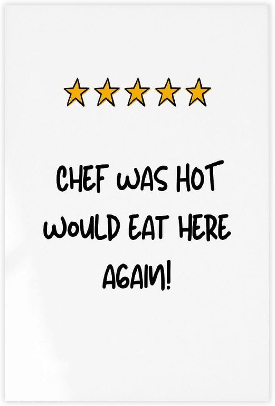 BMtyDG Chef Was Hot, Aesthetic Kitchen Décor, Fun Cooking Canvas Poster Wall Art Prints Room Aesthetic Murals Bedroom And Living Decorations Unframe 20x30inch