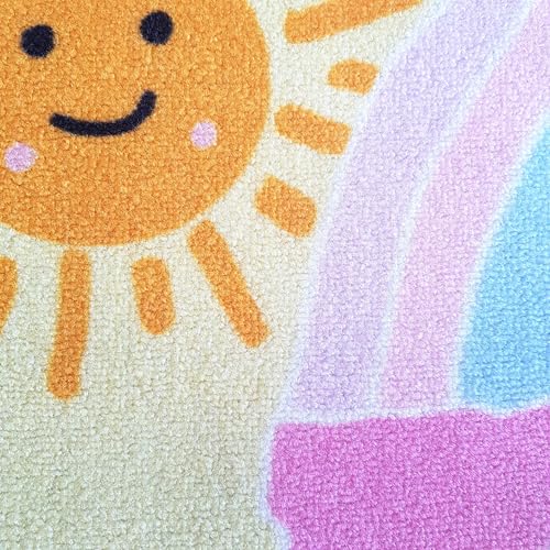 Image of Matz&More Hopscotch Floor Mat | 40x60 CM in | Yellow | Nylon Tufted Gel Baking Anti-Slip | Doormat for Home Entrance, Kitchen & Bedroom