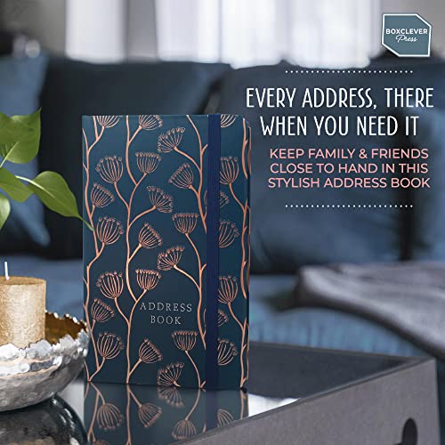 Boxclever Press Small Address Book With Over 400 Spaces! Hardcover Address Book With Alphabetical Tabs, Pocket & Change Of Address Labels. Stunning Address Books - 8 X 5'' #TOP6