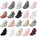 HsdsBebe Unisex Newborn Baby Cotton Booties Non-Slip Sole for Toddler Boys Girls Infant Winter Warm Fleece Cozy Socks Shoes