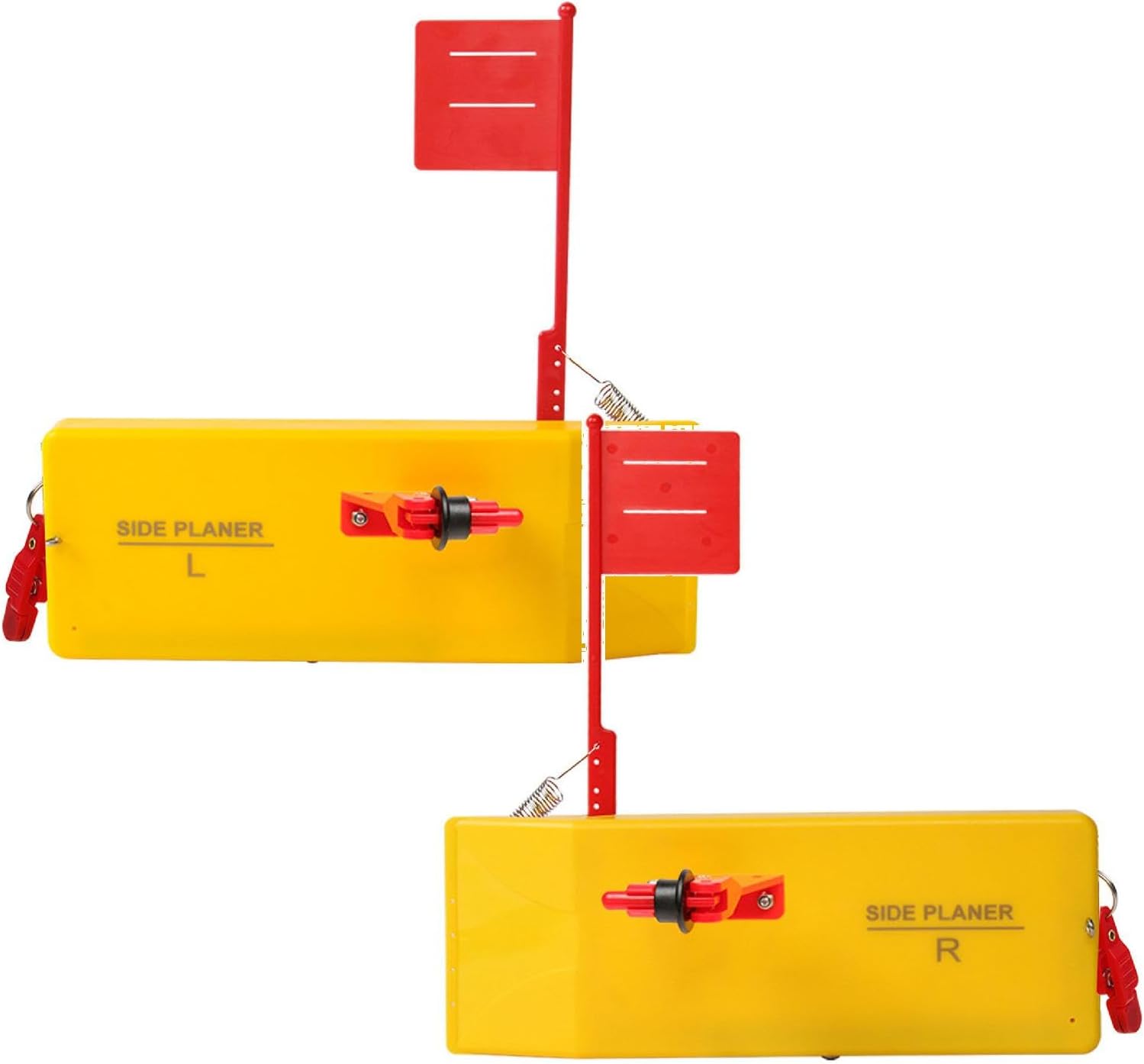 Planer Board for Fishing, Fishing Planer Board Tool with Flag & Quick Release Clip, Inline Side Clip Medium Side Planer Board, Fishing Accessory for Inshore Offshore Trolling Dragging