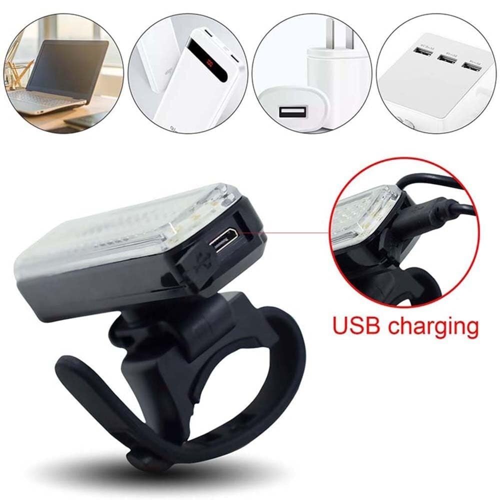 Luz trasera LED para bicicleta, 14 modos, recargable vía USB, luz de advertencia de seguridad para ciclismo de montaña, lámpara para mochila y casco.