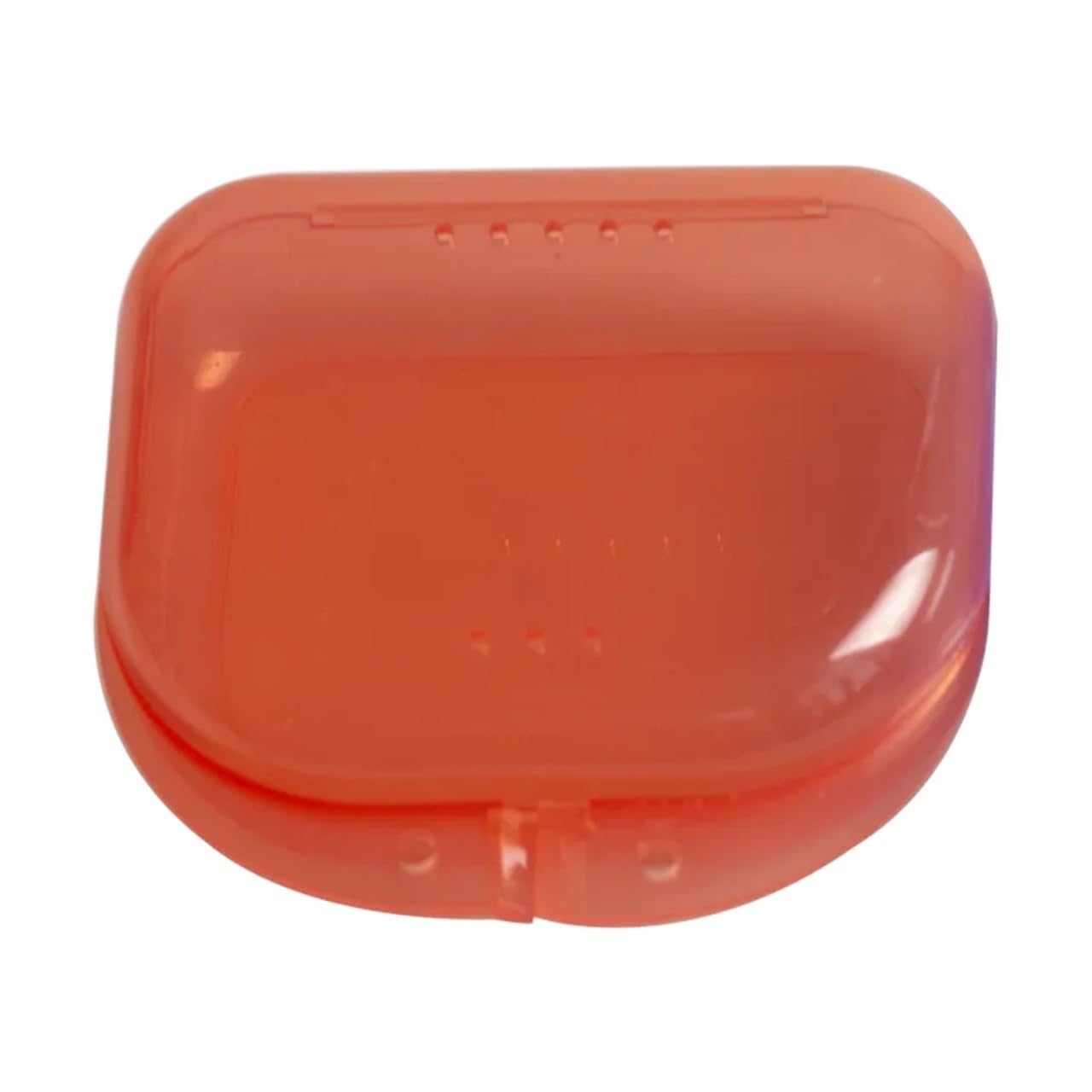 BoîTe à ProthèSes Dentaires Boîte de rangement de prothèse dentaire, conteneur de protection buccale en plastique, fournitures d'hygiène buccale, étui for appareils dentaires 4 pièces(Red)