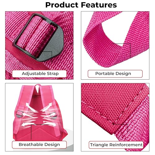 Image of Bembika School Bag The Perfect Children Backpack and School Bags for Kids Compact Stylish Backpack for Kids Kindergarten Backpack and Travel Backpack- (Rabbit|Pink)