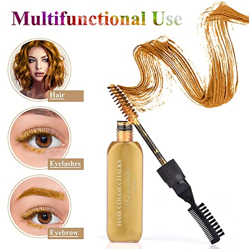 Foto von Haarkreiden, 8 Farbige Haarfärbemittel, Acht Temporäre Waschbare Haarfarben Für Männer Und Frauen, Auch Für Wimpern Und Augenbrauen Geeignet, für Fasching Cosplay Party Halloween, 15ml Pro Flasche