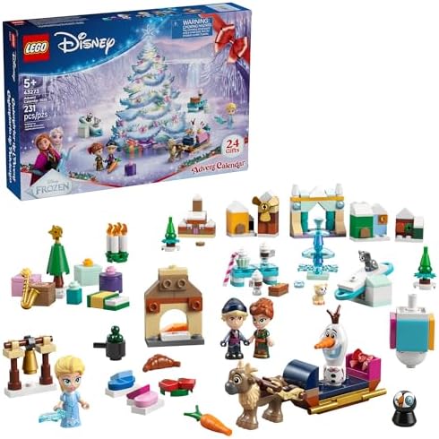 LEGO Disney Frozen Advent Calendar 2025 Kids Toy - Holiday Countdown Playset for Boys & Girls, Ages 5+ - Ana & Elsa Minidolls & Buildable Surprises - Disney Princess Gift for Christmas - 43273