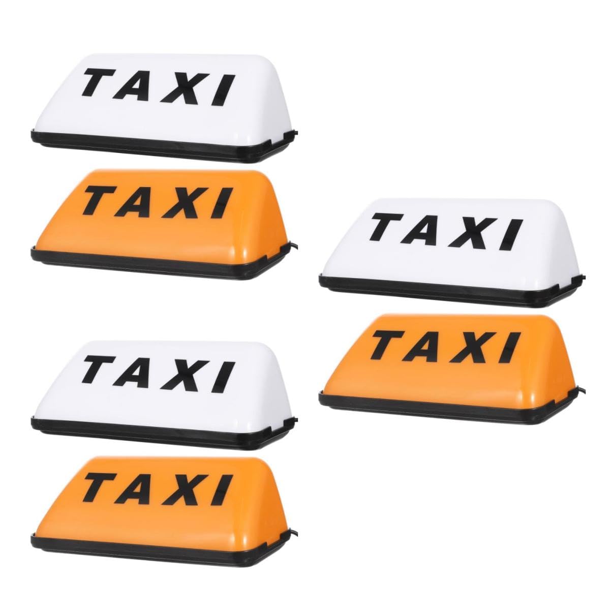 Gatuida 6pcs Taxi Roof Light Top Taxi Light Bright Illuminated Decorative Sign Driving at Night