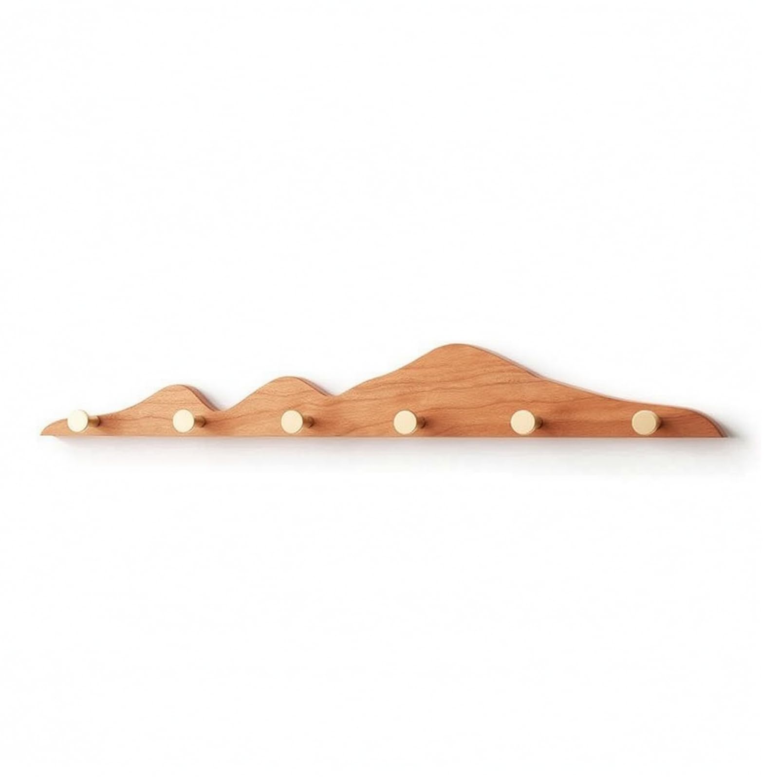 Appendiabiti in Legno con Ganci in Ottone Resistente Appendiabiti da Parete con 6 Ganci Attaccapanni per Corridoio, Style to 1