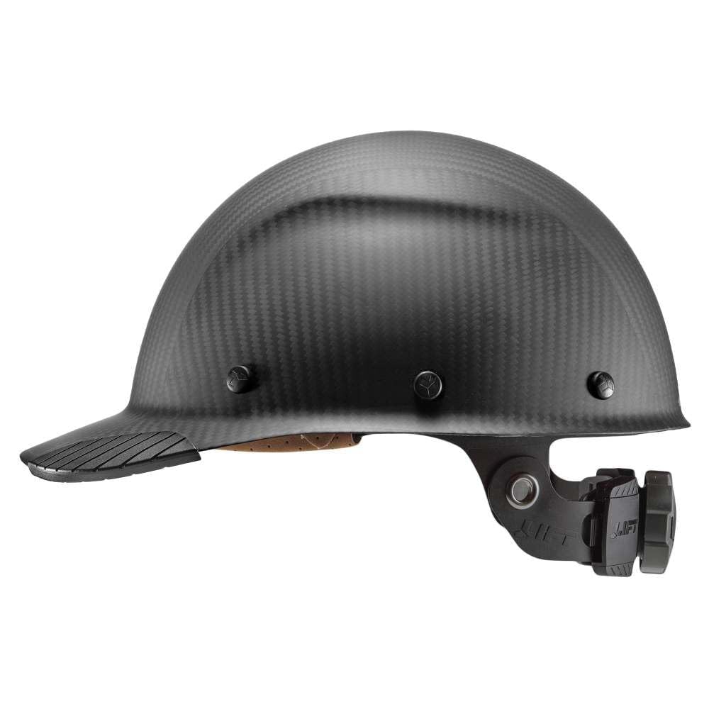 Lift Dax Carbon Fiber Cap Brim Safety Helmet/Hard Hat, 6-Point Suspension