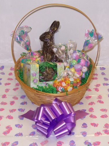 Scott's Cakes Small Easter Lilly Candy Surprise Easter Basket Handle Bunny Hop Wrapping