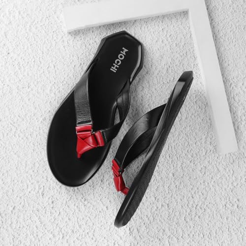 Image of Mochi Men Leather Dual-Tone Slip-On Casual Slippers (16-998)