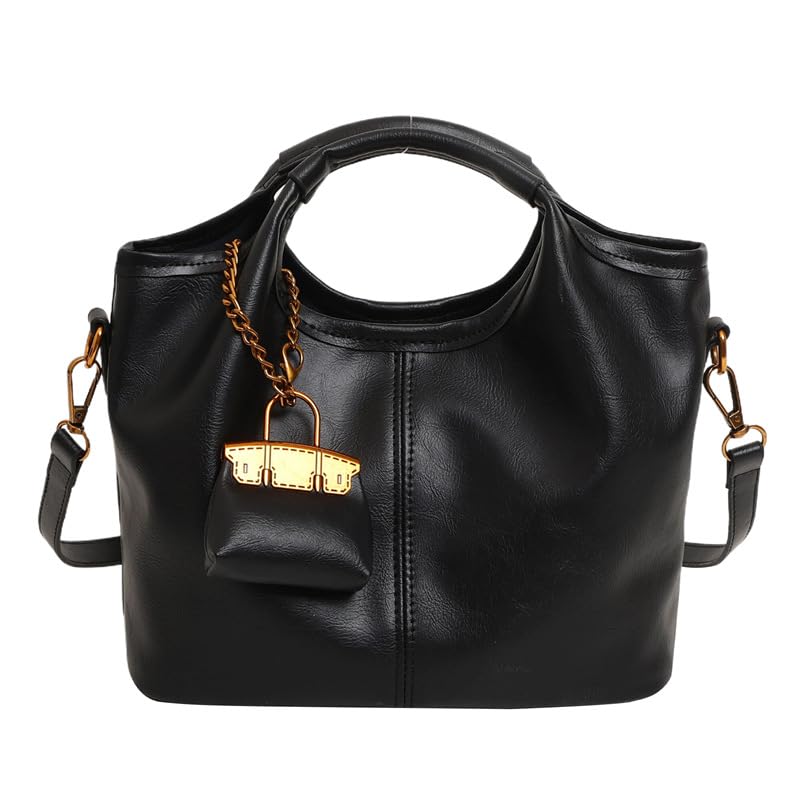 Women's Retro Satchel Handbag Set, 2 Pieces, Top Handle with Detachable Strap