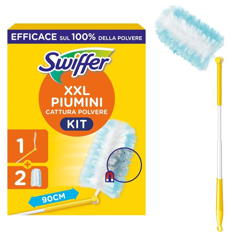 Swiffer Duster, Starter Kit Manico XXL + 2 Piumini Catturapolvere