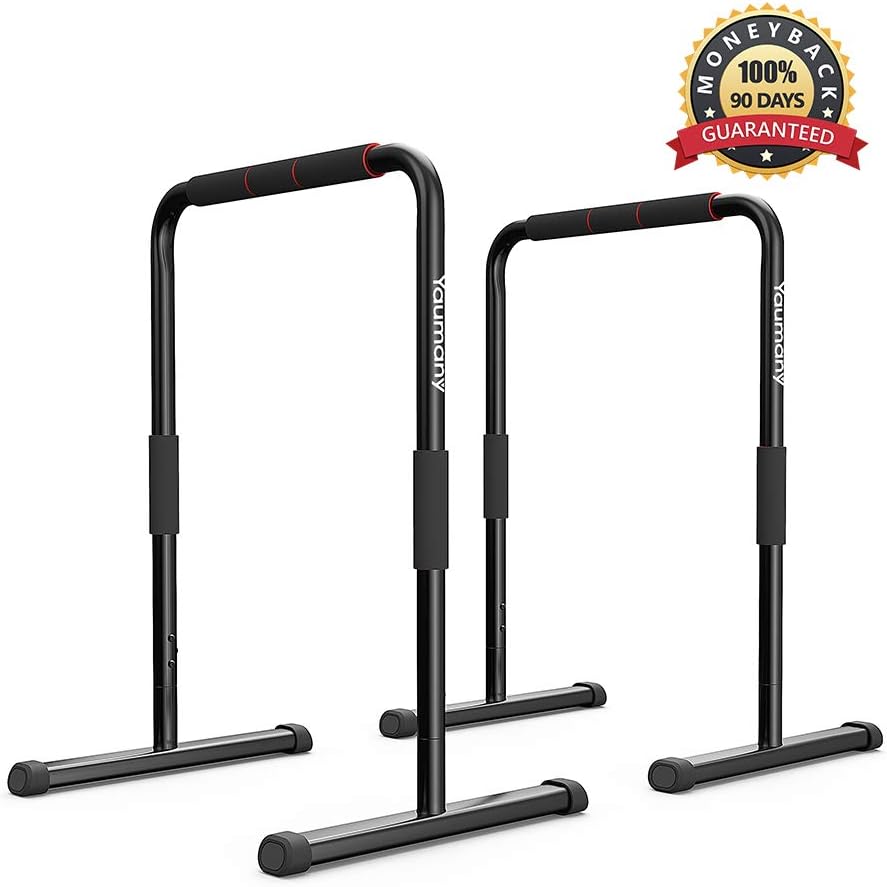 Dip Bars, Dip Stands-Fitness Parallette Dip Station for Body Strengthener, Pull-Ups, Push-Ups, L-Sits
