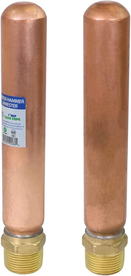 Supply Giant IS-D-1NQU Type C Straight Water Arrestor with 1" Threaded Male NPT Connection, Brass