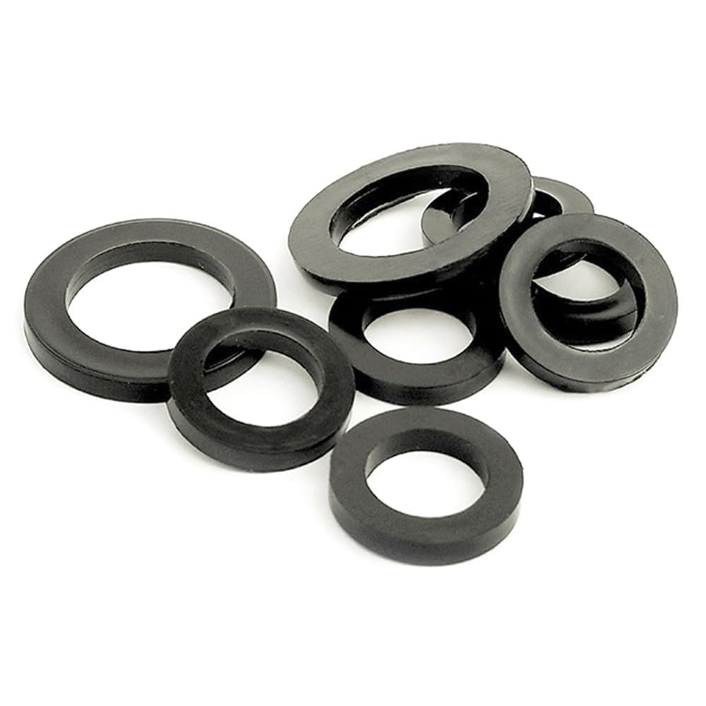Flache schwarze Gummischeibe for Sanitärinstallationen, Schraubendichtring(32x46mm)