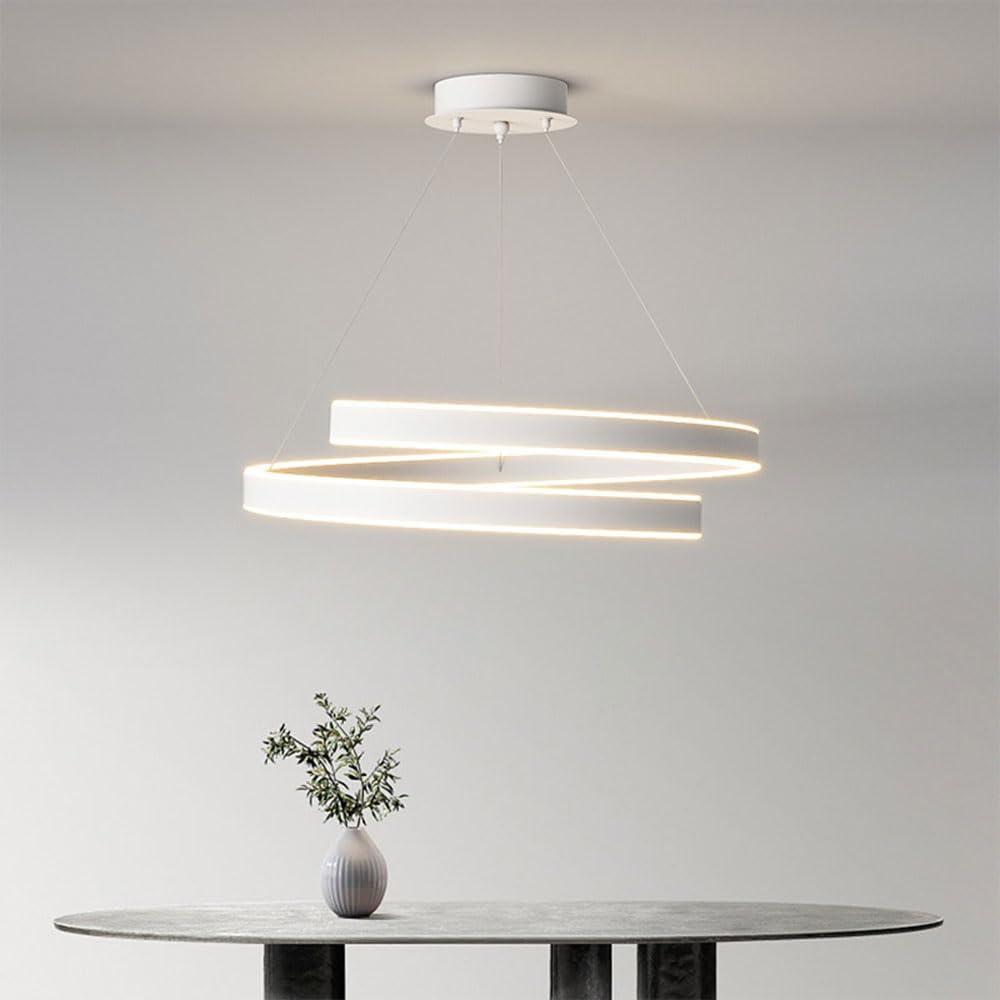 Lampe suspendue LED dimmable lustre blanc en métal antirouille 3000-6000K