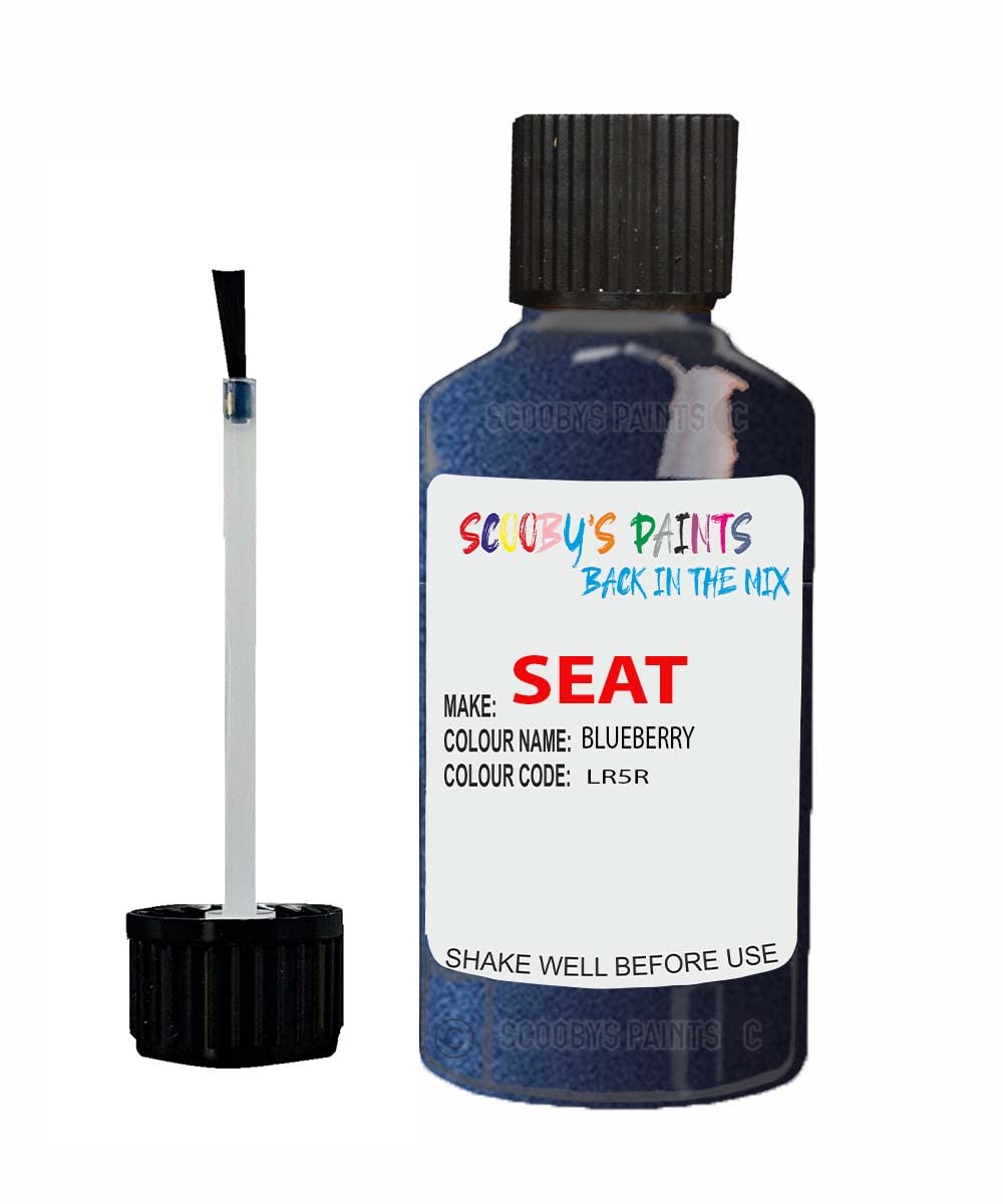 Scoobys Paints Back In The Mix Blueberry Touch Up Paint For Seat Mii Lr5r 2015-2017 30Ml Bottle Brush Scratch Stone Chip Repair Pen
