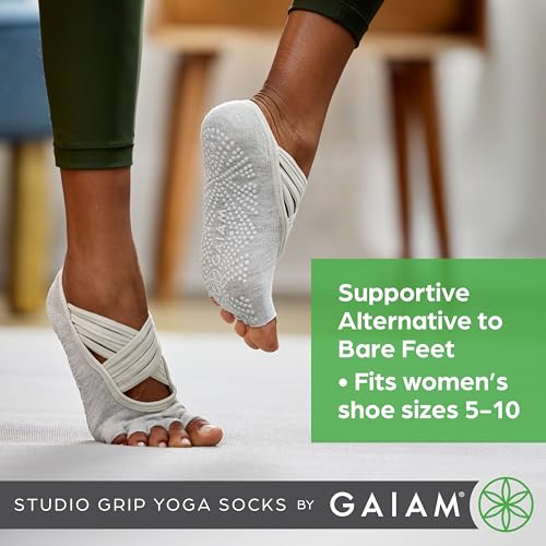 Image of Gaiam Grippy Studio Yoga Socks for Extra Grip in Standard or Hot Yoga