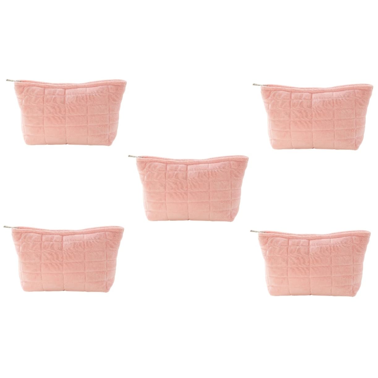 GALPADA 5pezzi Borsa Da Make-up Peluche Portatile Capacità Per Cosmetici e Accessori Organizer Multifunzionale Per Ufficio e Viaggi