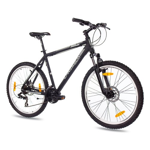 CHRISSON - TERIER Bicicleta de montaña, tamaño 26'' (66,0 cm), color negro matt, 21 velocidades