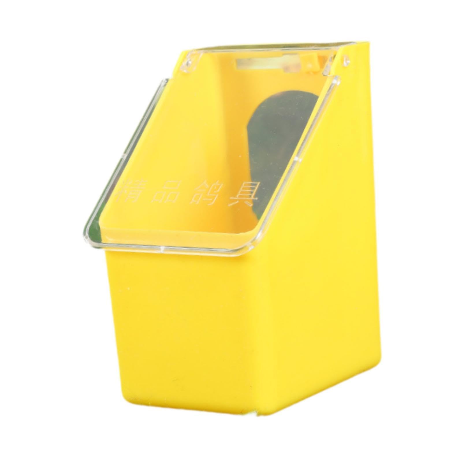 predolo Comedero para Palomas, tórtolas y pájaros. Dispensador de Comida Colgante para y periquitos, Amarillo