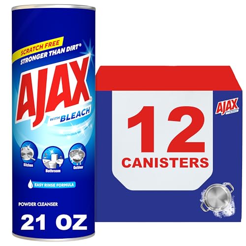 Ajax Powder Cleanser with Bleach - 21 ounce (Pack of 12)