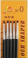 Vista 3 de COMIART 5pcs Flexible Clay Sculpture Tools Silicon Color Shaper Brushes Size 0