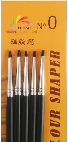 Miniatura 4 de COMIART 5pcs Flexible Arcilla Escultura Herramientas Silicona Color Shaper Cepillos Tamaño 0