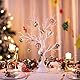 Inweder Weißer Künstlicher Baum Zweigbaum - 58cm Hoch Weihnachtsbaum für Tischdekoration Baum Anzeigen Großer Osterbaum Wunschbaum für Hochzeits Halloween Geburtstag Weihnachten Heimdekoration