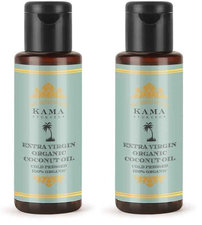 Kama Ayurveda Extra Virgin Organic Coconut Oil - 50ml (Pack of 2)-picture-35