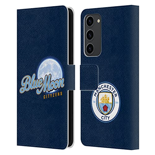 Head Case Designs sous Licence Officielle Manchester City Man City FC Blue Moon Cityzens Graphiques Étui Portefeuille en Cuir Compatible avec Samsung Galaxy S23+ 5G