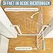 IB STYLE Türschutzgitter Berrin 58-66 cm - Treppenschutzgitter für Kinder, Babys, Hundegitter, schmal,Ohne Bohren, Weiß Grau