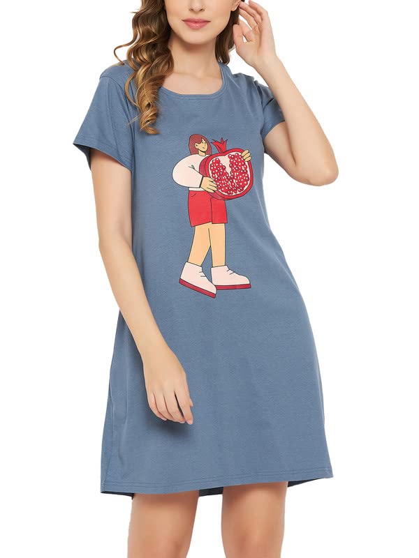 Women Cotton Knee Length Nightdress