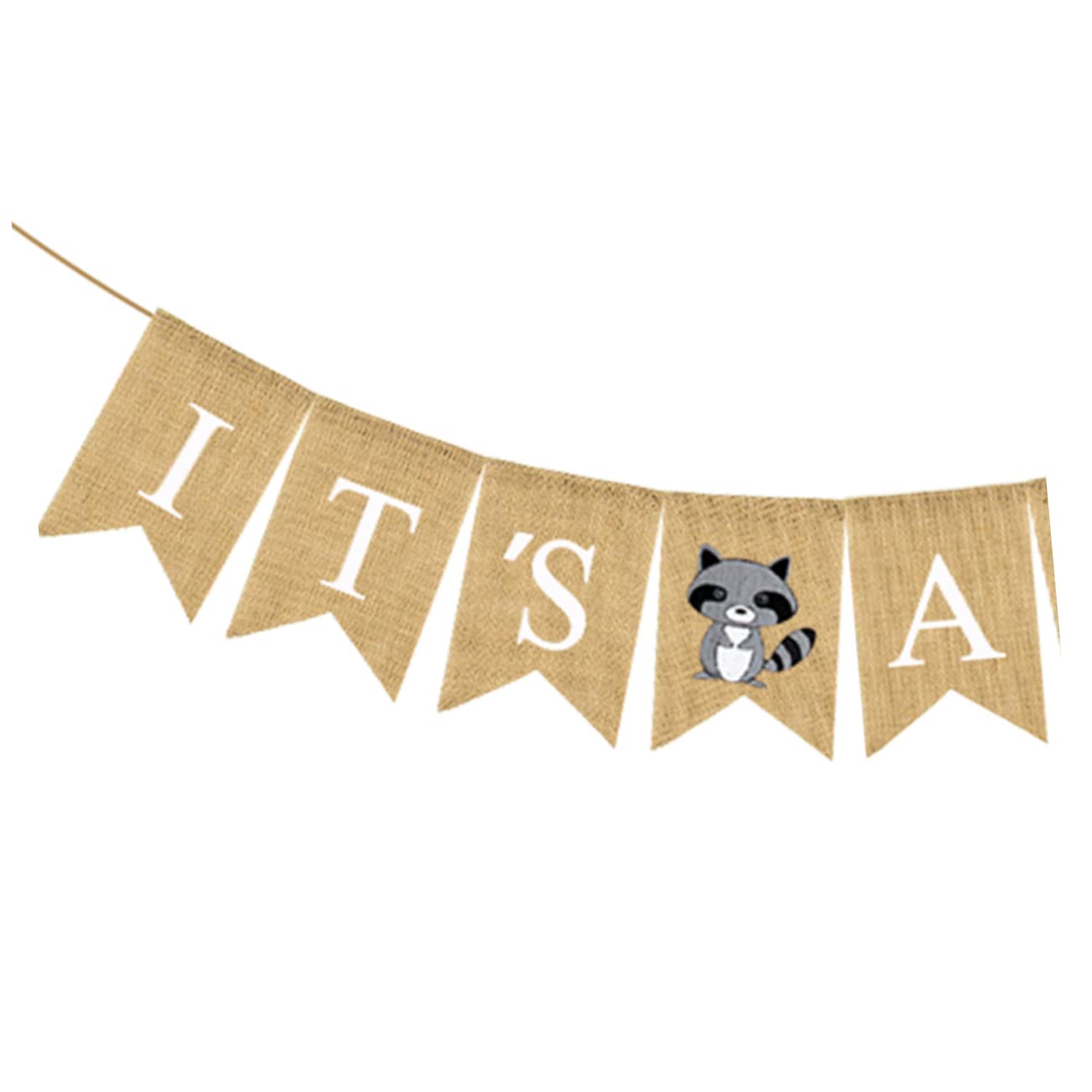 Abaodam 3 Stücke Leinen Baby Banner Geburtstag Dekoration Tier Druck Schwalbenschwanz Bunting Für Baby Dusche Ideen