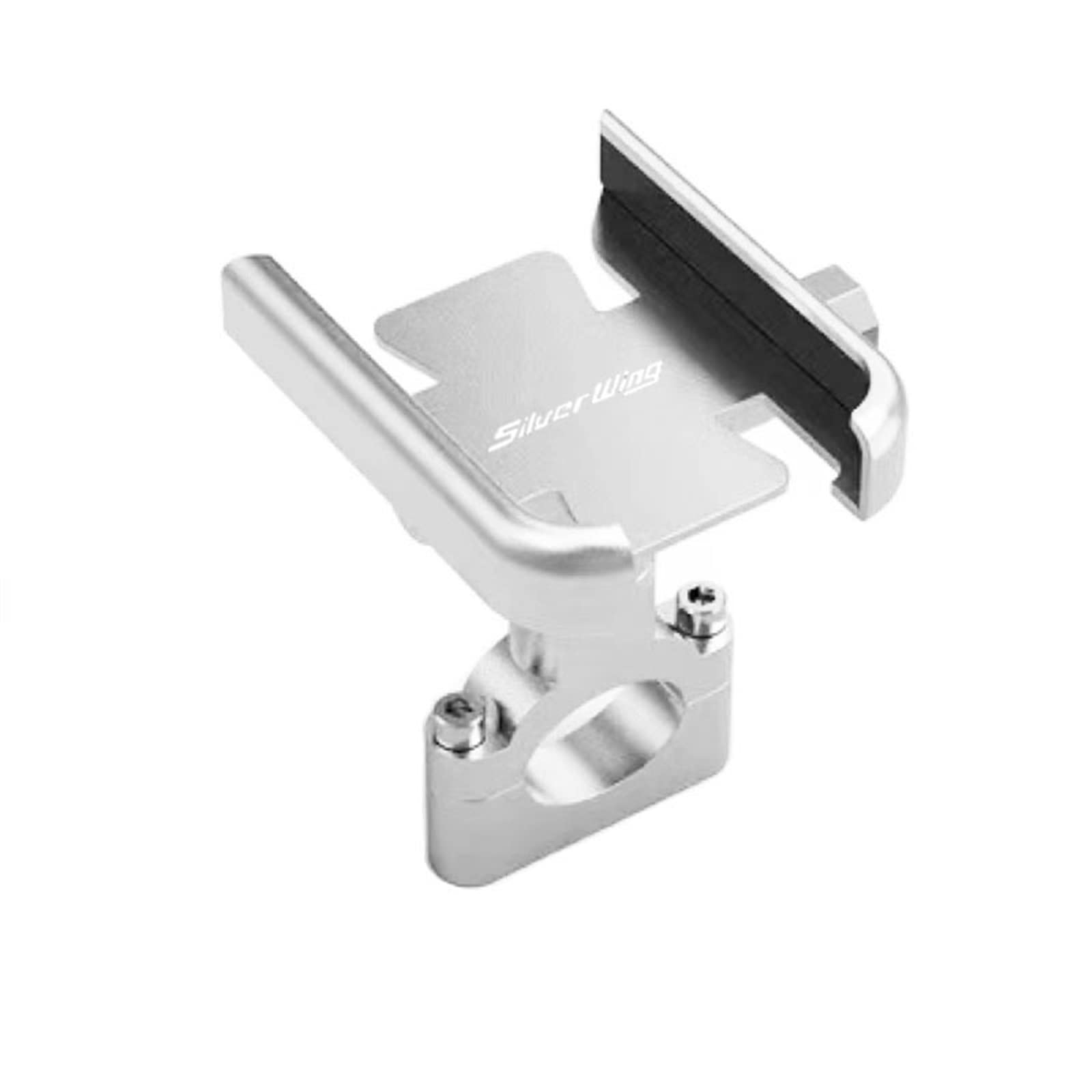 Motor Spiegels Accessoires Voor HONDA Silver Wing GT 400/600 SilverWing GT400 GT600 2022 Motorfiets Telefoon Houder Stand Beugel Aluminiumlegering (Kleur : Handlebar Silver