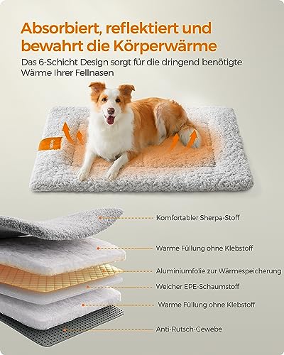 FEANDREA Hundedecke, für Hunde, Katzen, 90 x 65 cm, L, rutschfest
