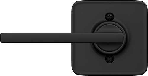 Miniatura 140 de Schlage Latitude F10 LAT 622 CEN Manija de paso con roseta Century, para pasillo y armario, negro mate Mate negro