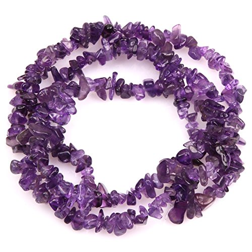 Image of 5-8mm Amethyst Crystal Chips Natural Chip Stone Beads for Jewelry Making