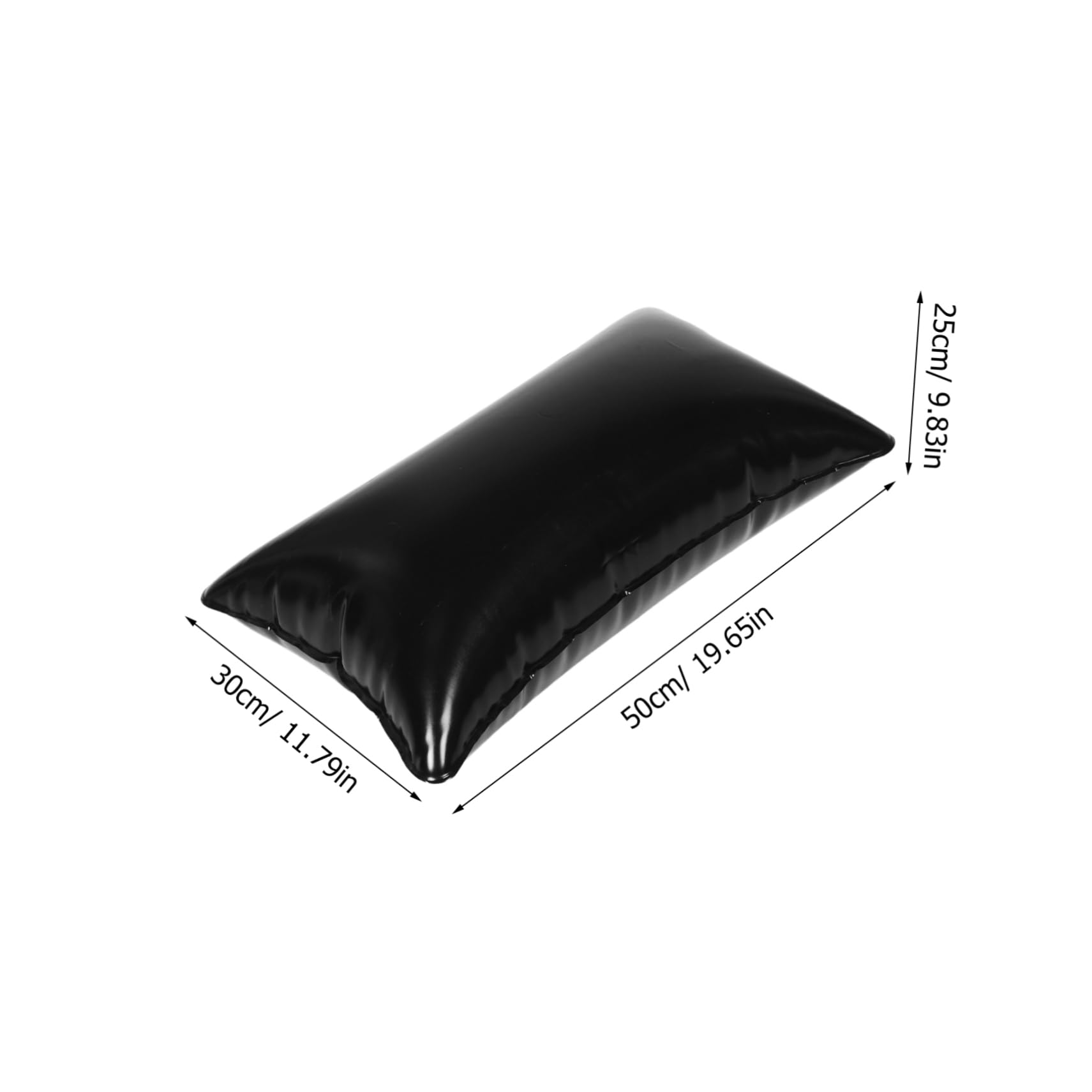 BRIGHTFUFU Hammock Chair Inflatable Pillow Plastic Swing Seat Pad Black 30cm x 50cm for Kids Practical for Outdoor and Indoor Use