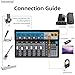 Depusheng Professional Audio Mixer, 7 Channel Audio Interface Sound Board Mixing Console System, 16-Bit DSP DJ Bluetooth Mixer +48V Phantom Effect For Karaoke Studio Streaming Recording (XT7)